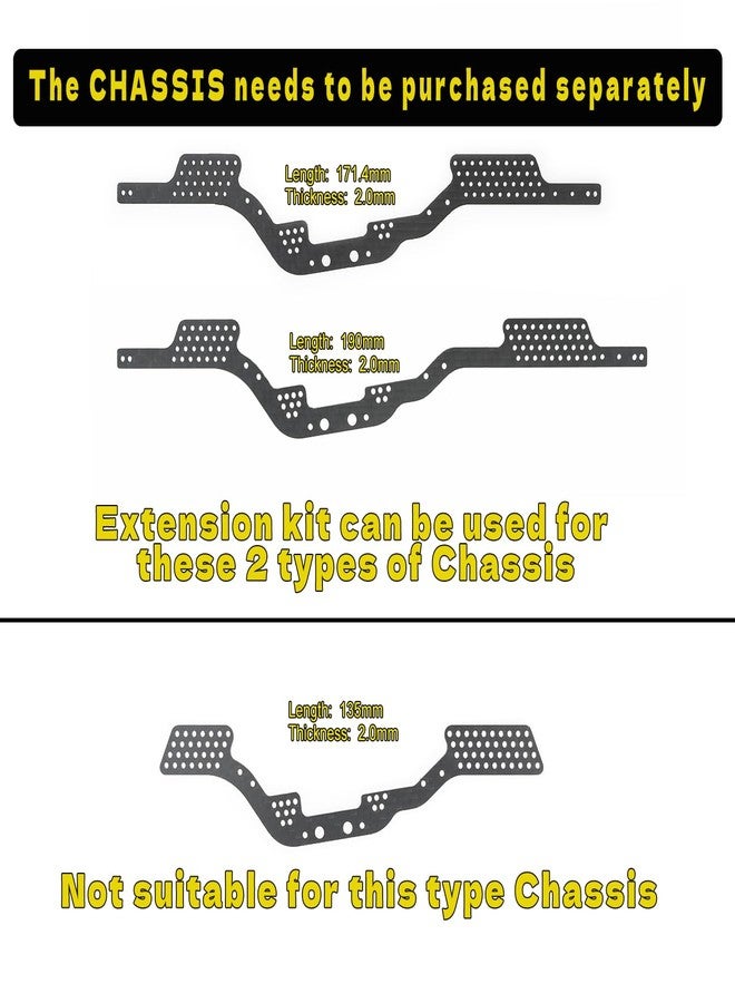 RampCrab 6X6 Extension kit for 1/24 Carbon Fiber Chassis Kit SCX24 Upgrade Parts - Image 5